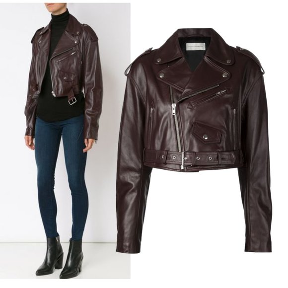 FAITH CONNEXION Leather moto Jacket NWT F 38 US 6